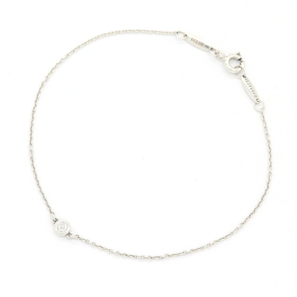 Tiffany & Co. Elsa Peretti Byazard Bracelet with 1 Diamond, Sterling Silver 9...